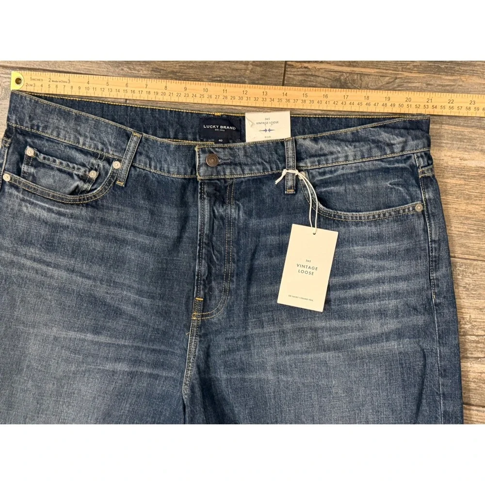NWT Lucky Brand 365 Vintage Loose Jeans Size‎ 40x29 Rigid Denim 100% Cotton